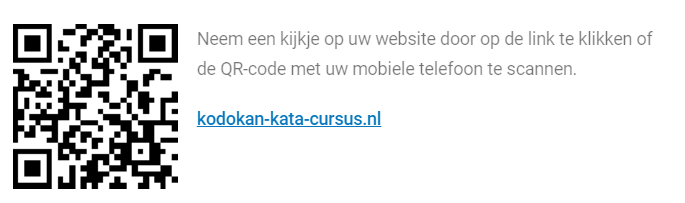 Afbeelding van QR code voor deelname aan Kodokan Kata Cursus 2023